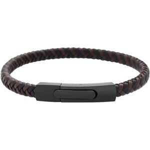 Men's Braided Genuine Leather Fashion Bangle Bracelet Trendy